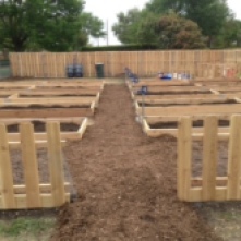 The finished garden construction